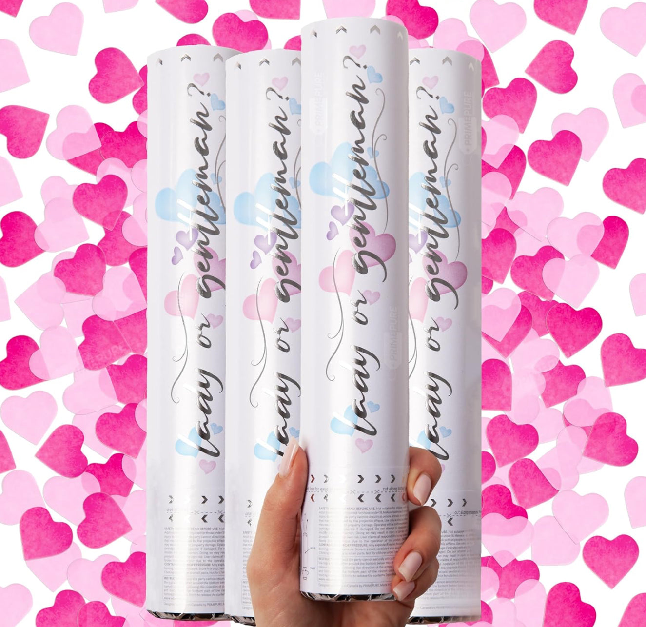 Heart Shaped Confetti Cannons