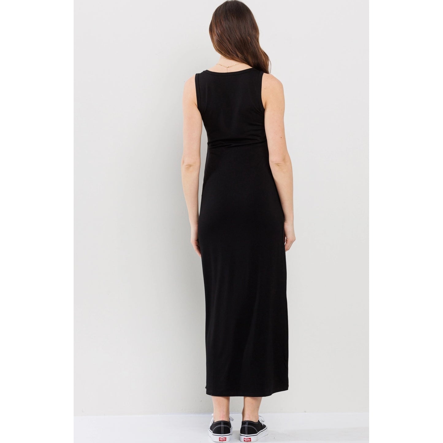 Basic Round Neck Tank Top Maxi Dress - Hello Miz