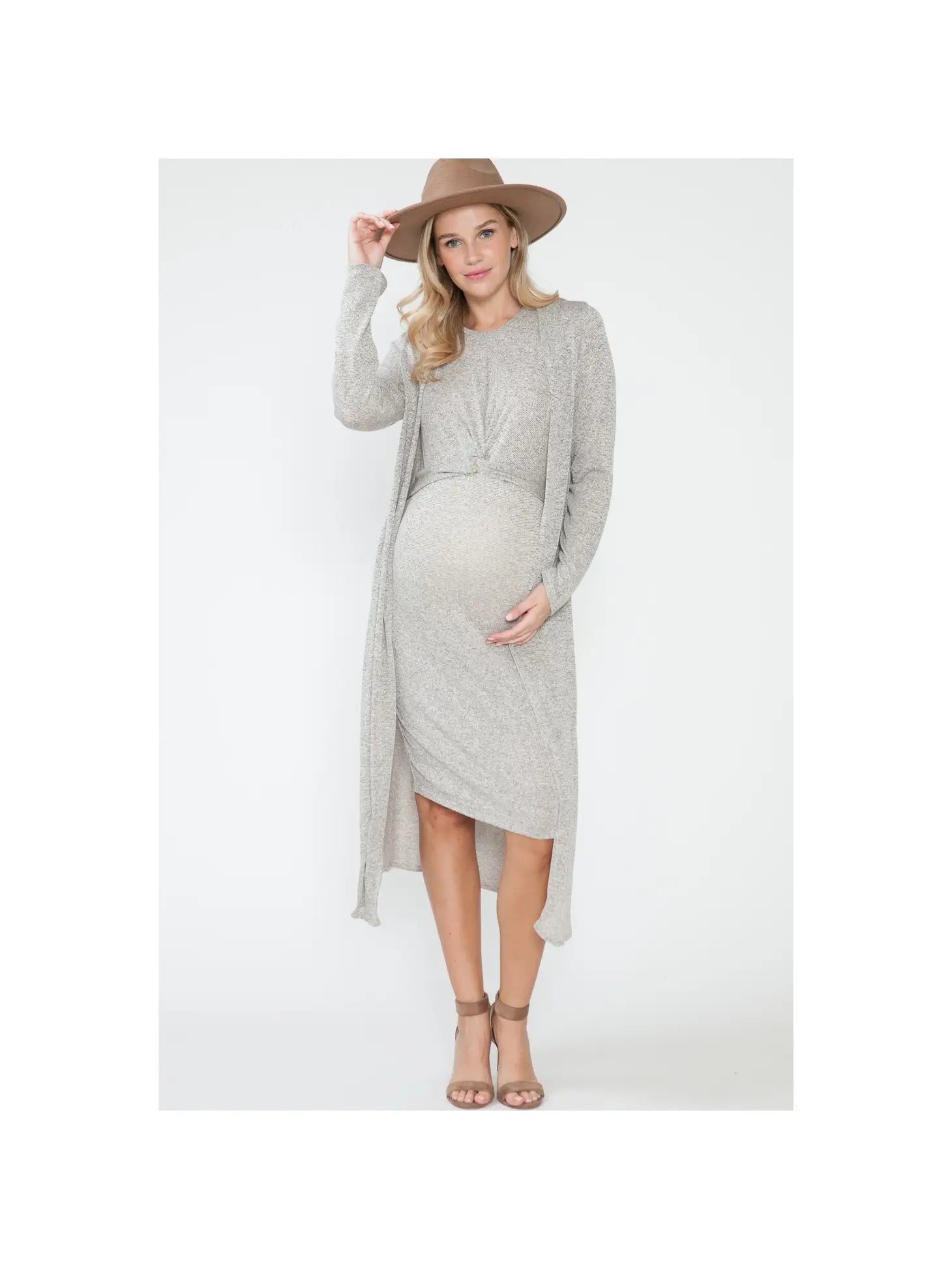 Maternity dress best sale with cardigan
