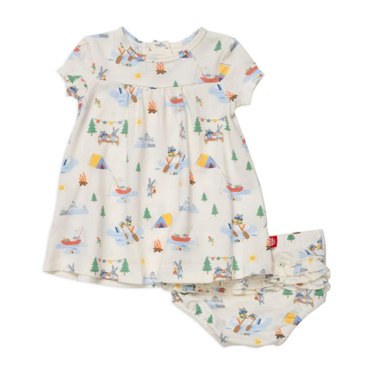 Lake You a Lot Modal Magnetic Little Baby Dress and Diaper Set