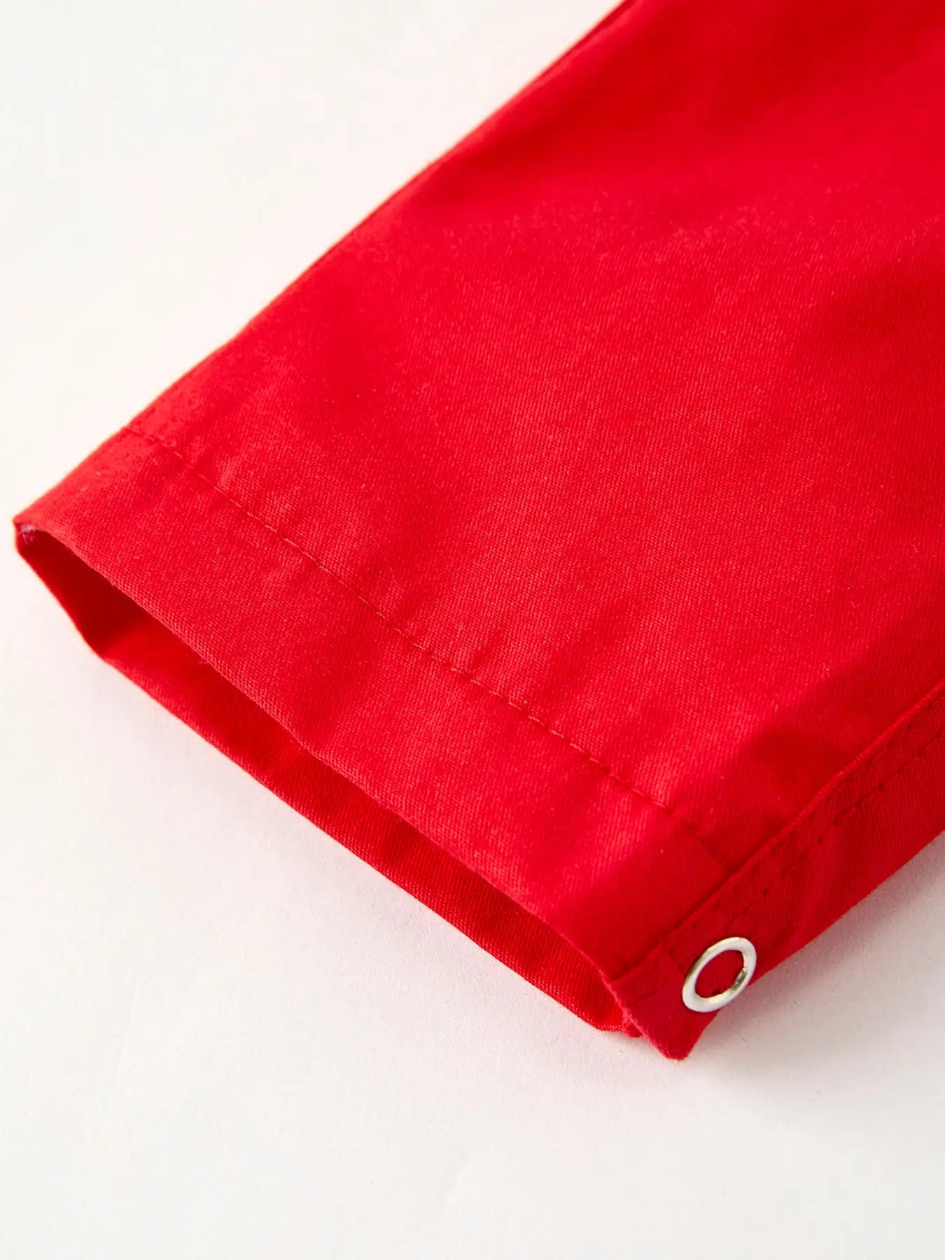 Christmas Cheer: Red Holiday Baby Boys Romper with Cute Embroidery