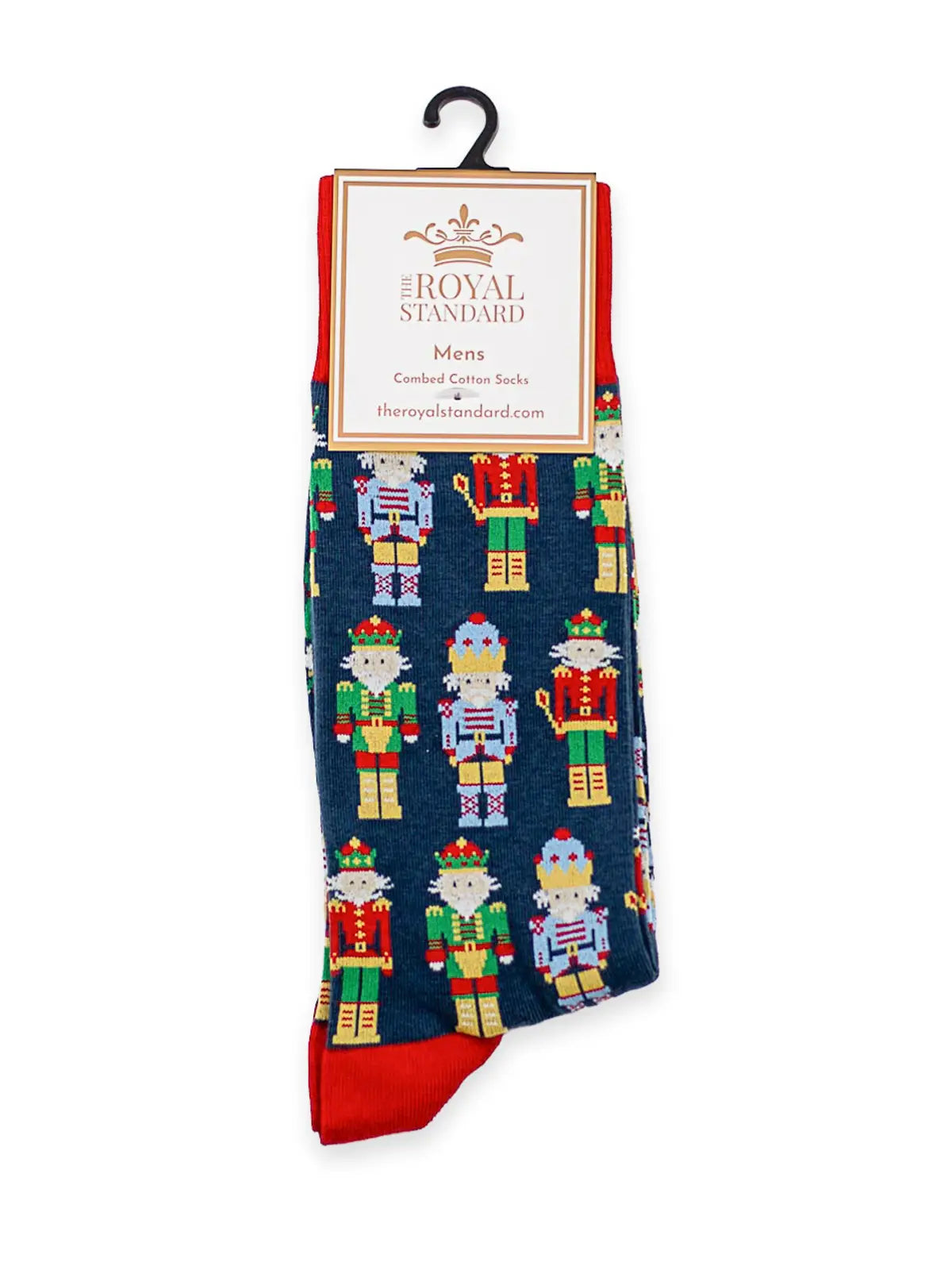 Men's Nutcracker March Socks Navy/Red One Size