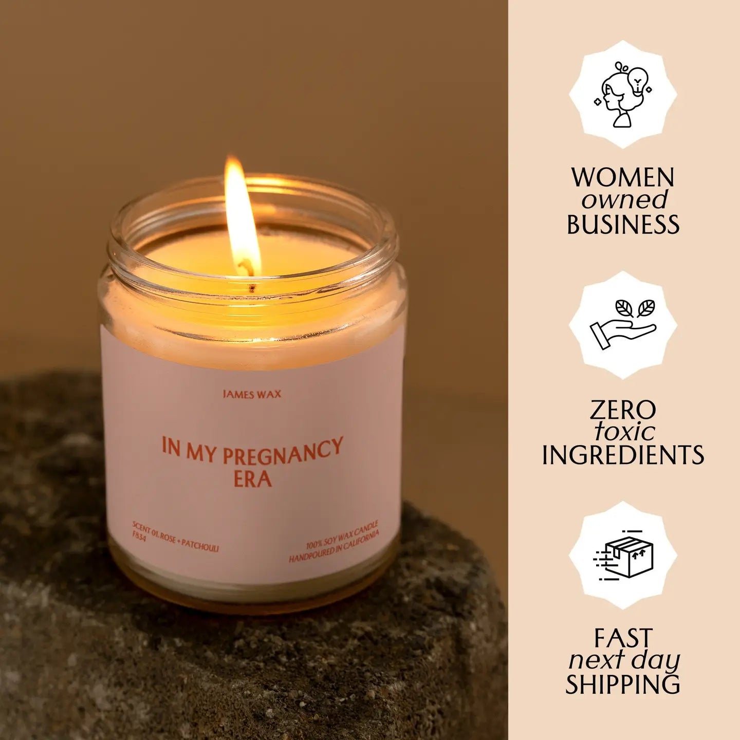 Pregnancy Gift in My Pregnancy Era Candle Candle For Expecting Moms Pregnancy Announcement Gift Coconut + Orange