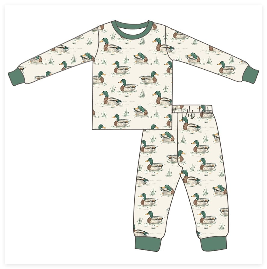 Mallard Duck Bamboo 2 Piece Set