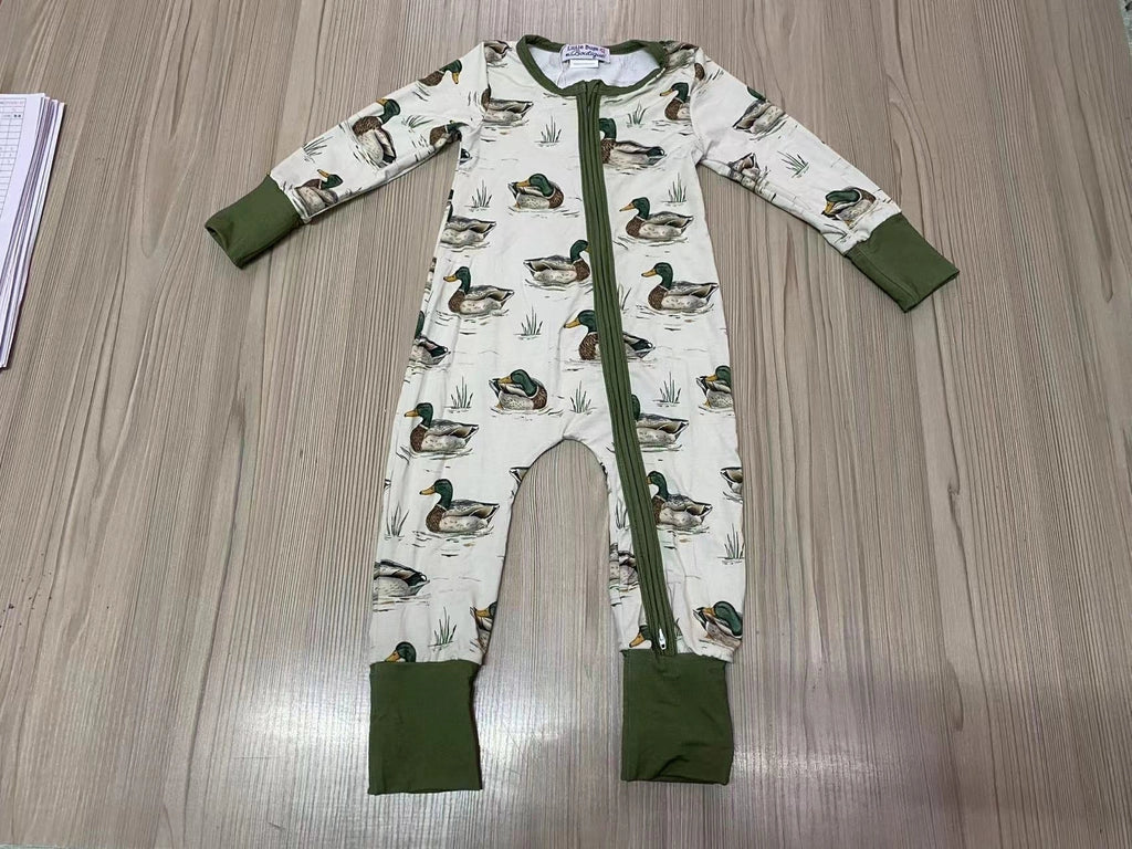 Mallard Duck Bamboo Long Sleeve Romper