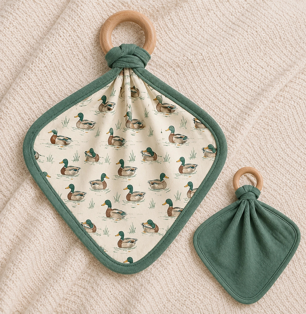 Mallard Duck Bamboo Teething Lovey