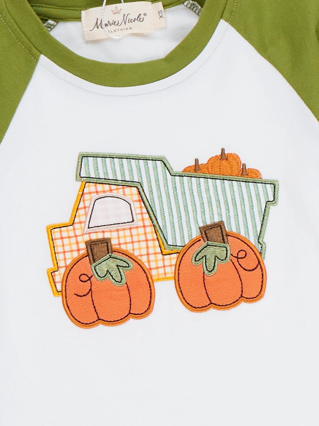 Pumpkin Hauler Crew Embroidered Top