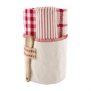 Mudpie - Christmas Towel Bucket Set
