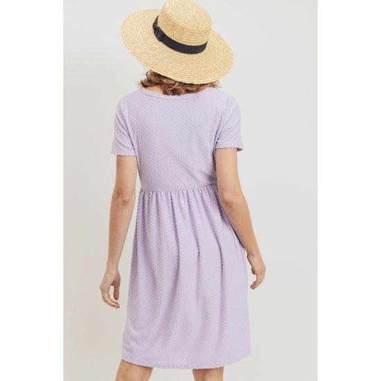 Hello Miz Short Sleeve Dot Maternity Dress - 2 colors