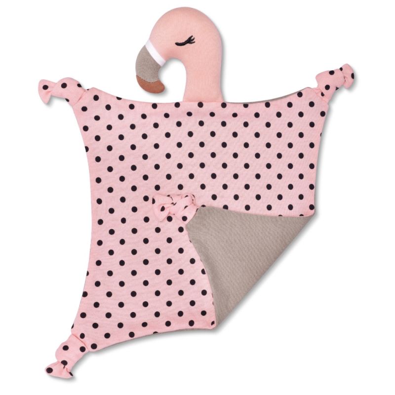 Organic Farm Buddies Franny Flamingo blankie