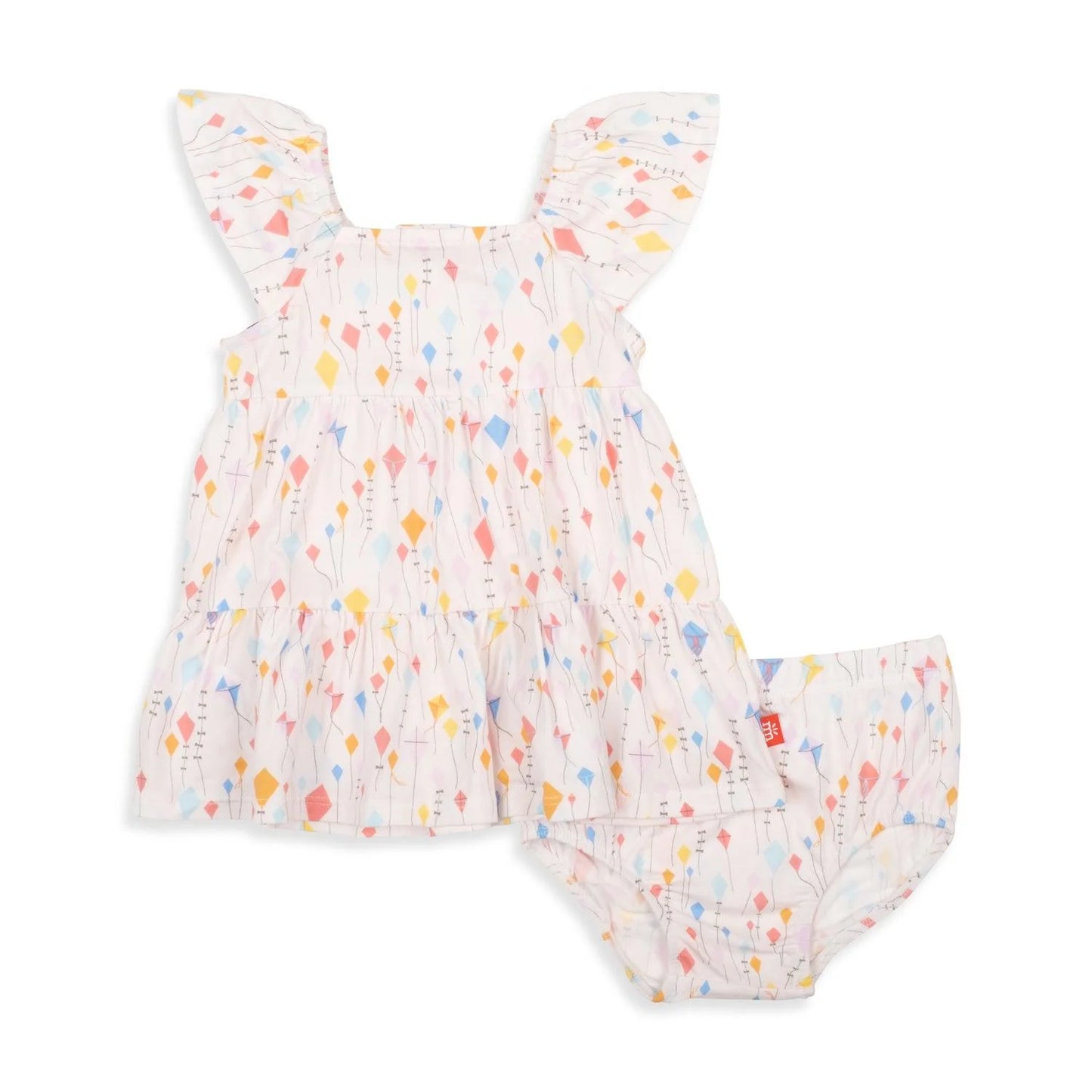 Magnetic Me sky's the limit modal magnetic little baby dress + diaper cover set