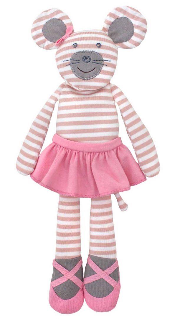 Organic Farm Buddies Ballerina Mouse plush toy