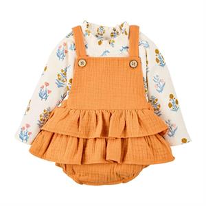 mudpie - Autumn Marigold Bubble & Shirt Set