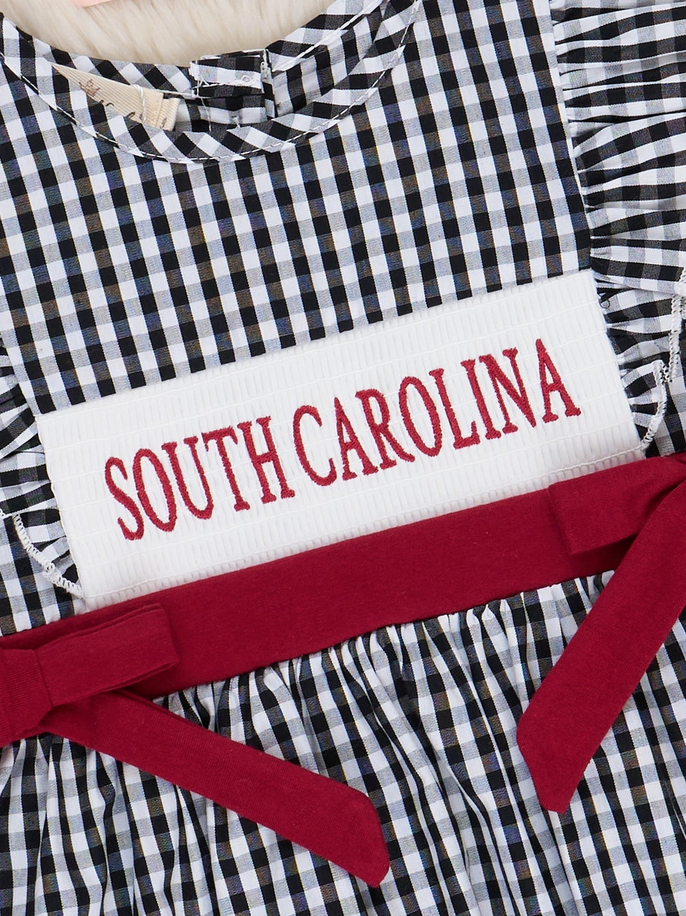 South Carolina Smocked Gingham Dress