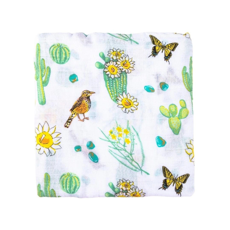 Little Hometown Cactus Blossom Baby Swaddle Blanket (Unisex)