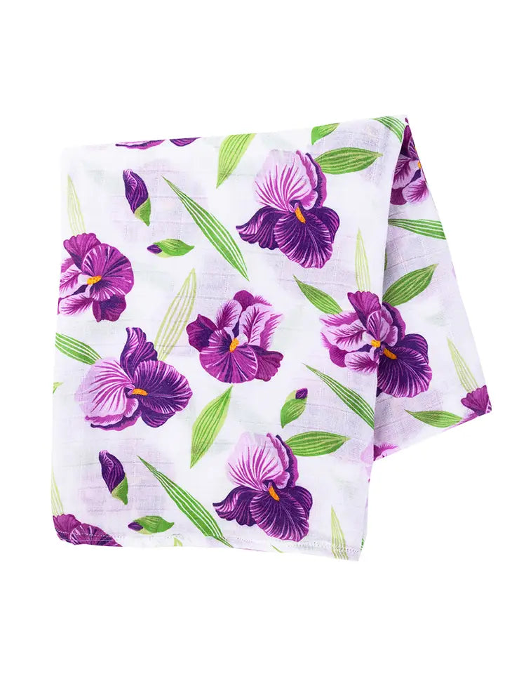Little Hometown Iris Swaddle Blanket (Unisex)