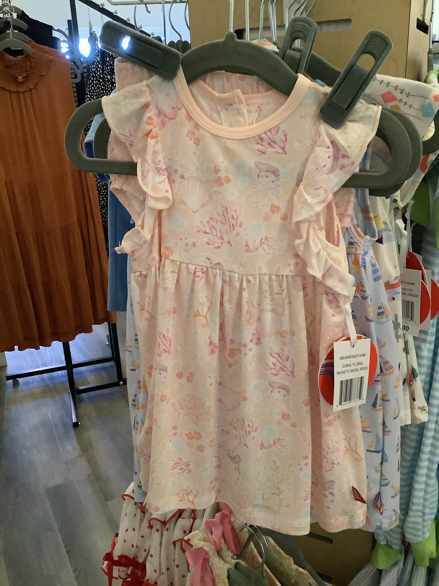 Magnetic Me Coral Floral Magnetic Modal Dress