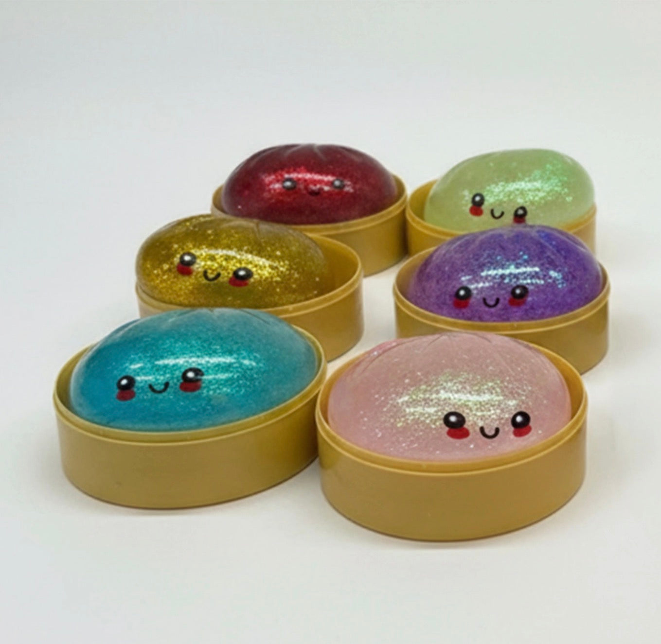 Mystery Squishy Glitter Dumpling Stress Relief Toy