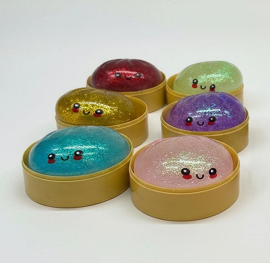 Mystery Squishy Glitter Dumpling Stress Relief Toy