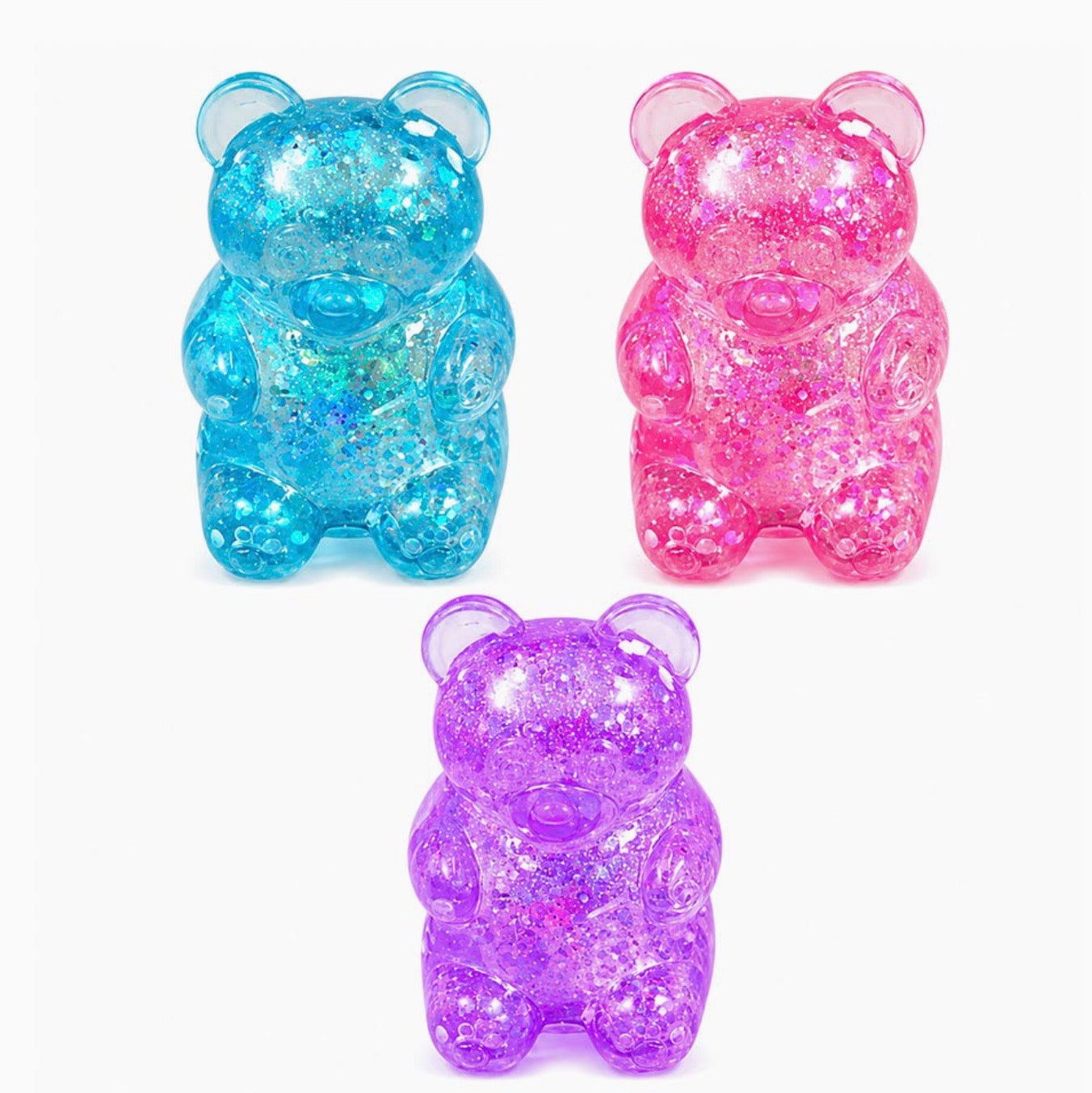 Glittered Gummy Bear Squeeze Stress Relief Toy