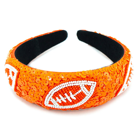Clemson Football Sequins Beaded Headband