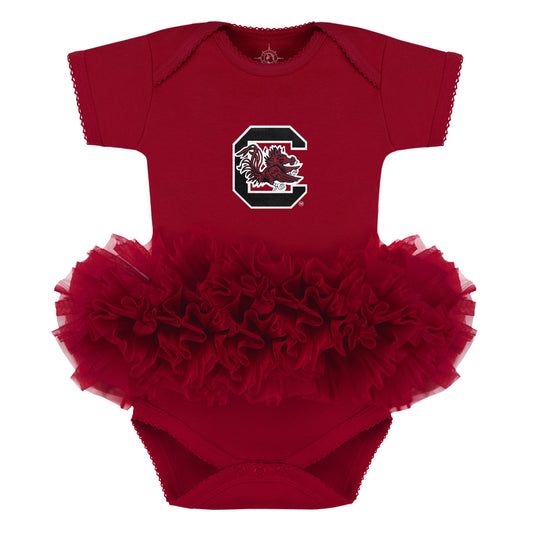 South Carolina Gamecocks Infant Tutu Bodysuit Garnet and Black