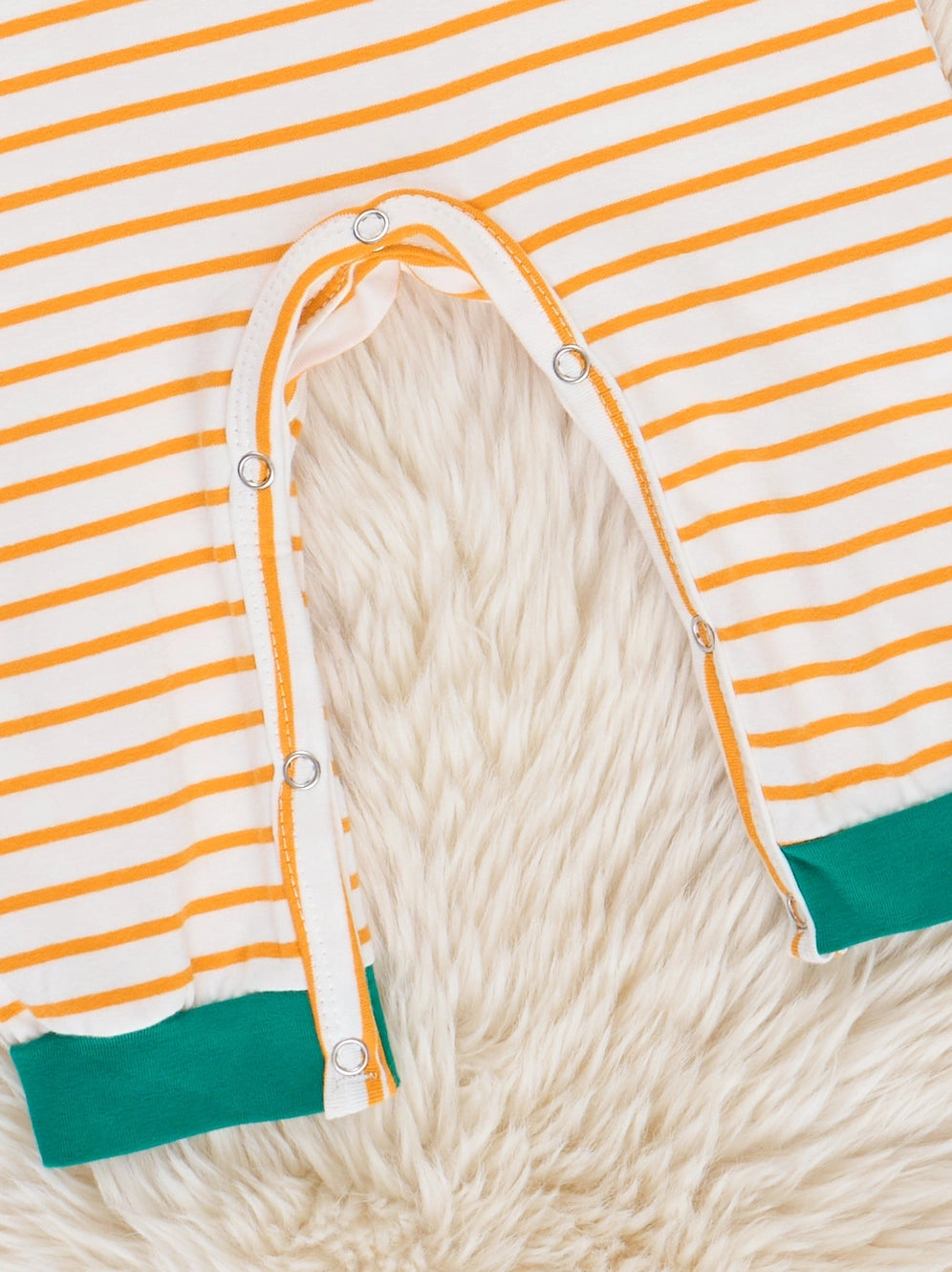 Down On the Farm Smocked Striped Romper