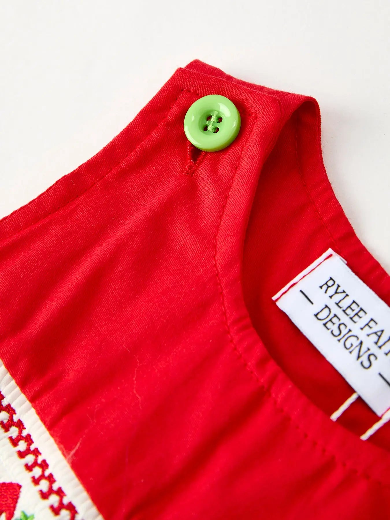 Christmas Cheer: Red Holiday Baby Boys Romper with Cute Embroidery
