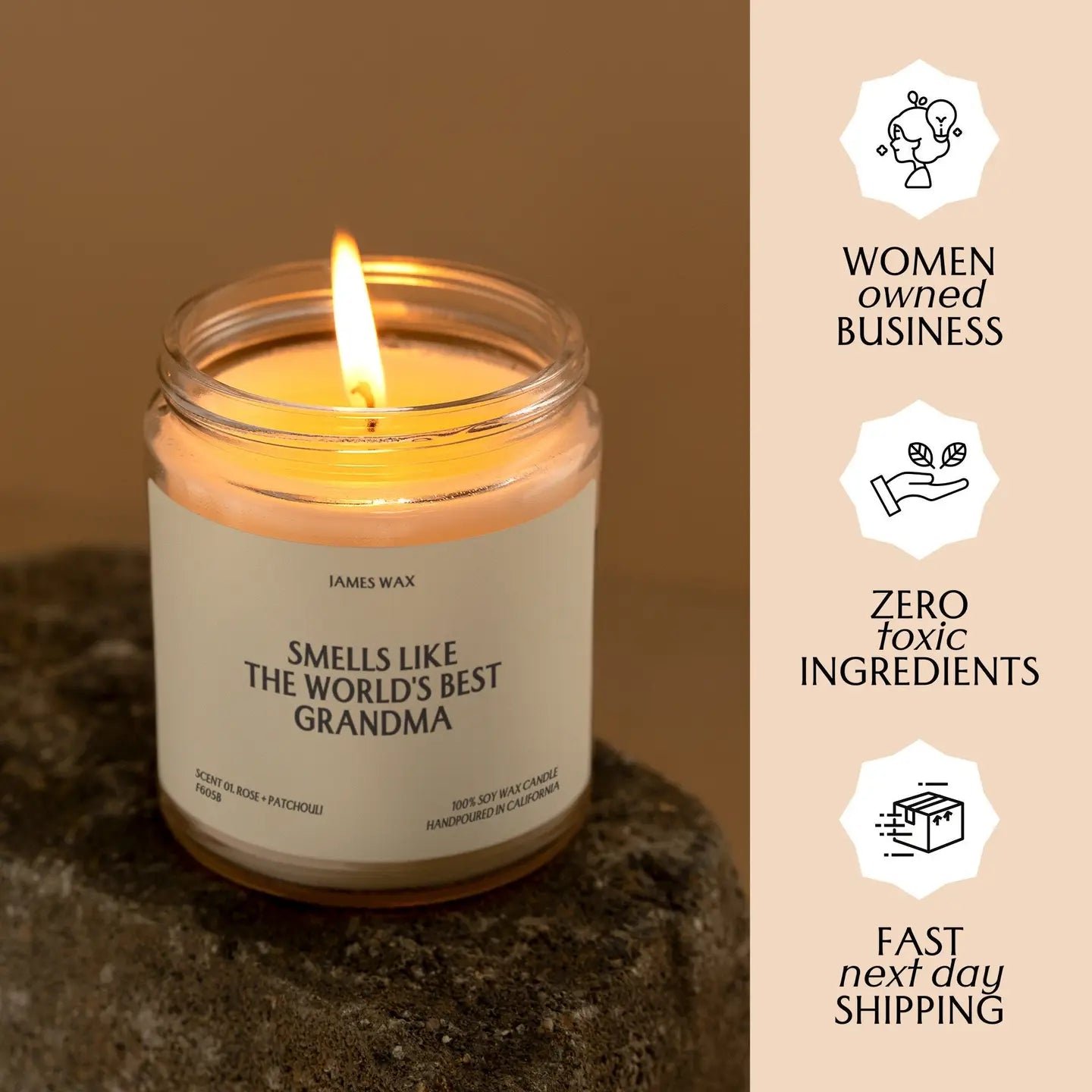 Grandma Gift Smells Like World's Best Grandma Candle Best Grandma Gifts Family Matriarch Gift For Grandmas White Tea + Jasmine