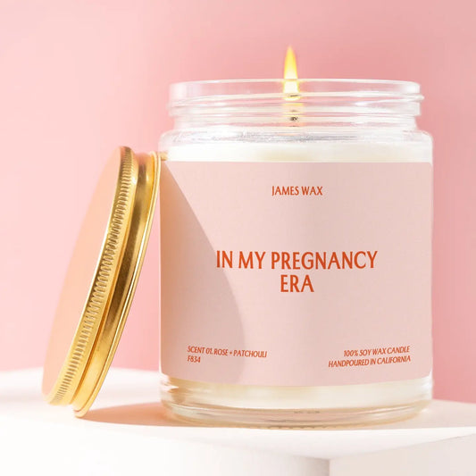 Pregnancy Gift in My Pregnancy Era Candle Candle For Expecting Moms Pregnancy Announcement Gift Coconut + Orange