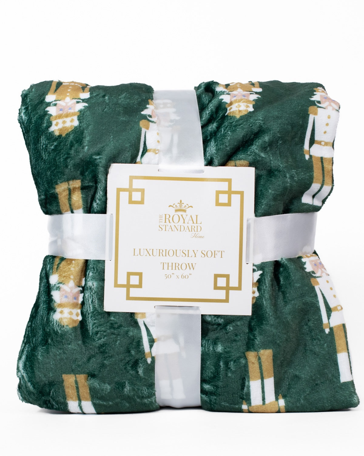 Alpine Nutcracker Plush Throw Dark Green/Multi 50x60