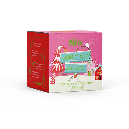 Christmas Cotton Candy Drink Glitter Bombs
