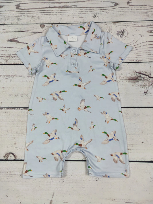 Duck Printed Baby Boy Romper