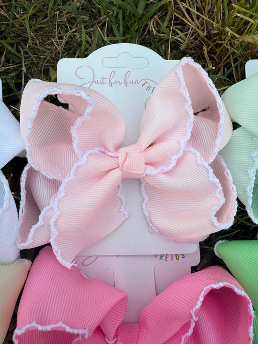Tiny Fin Hair Bows- Light Pink, Light Purple, Mint