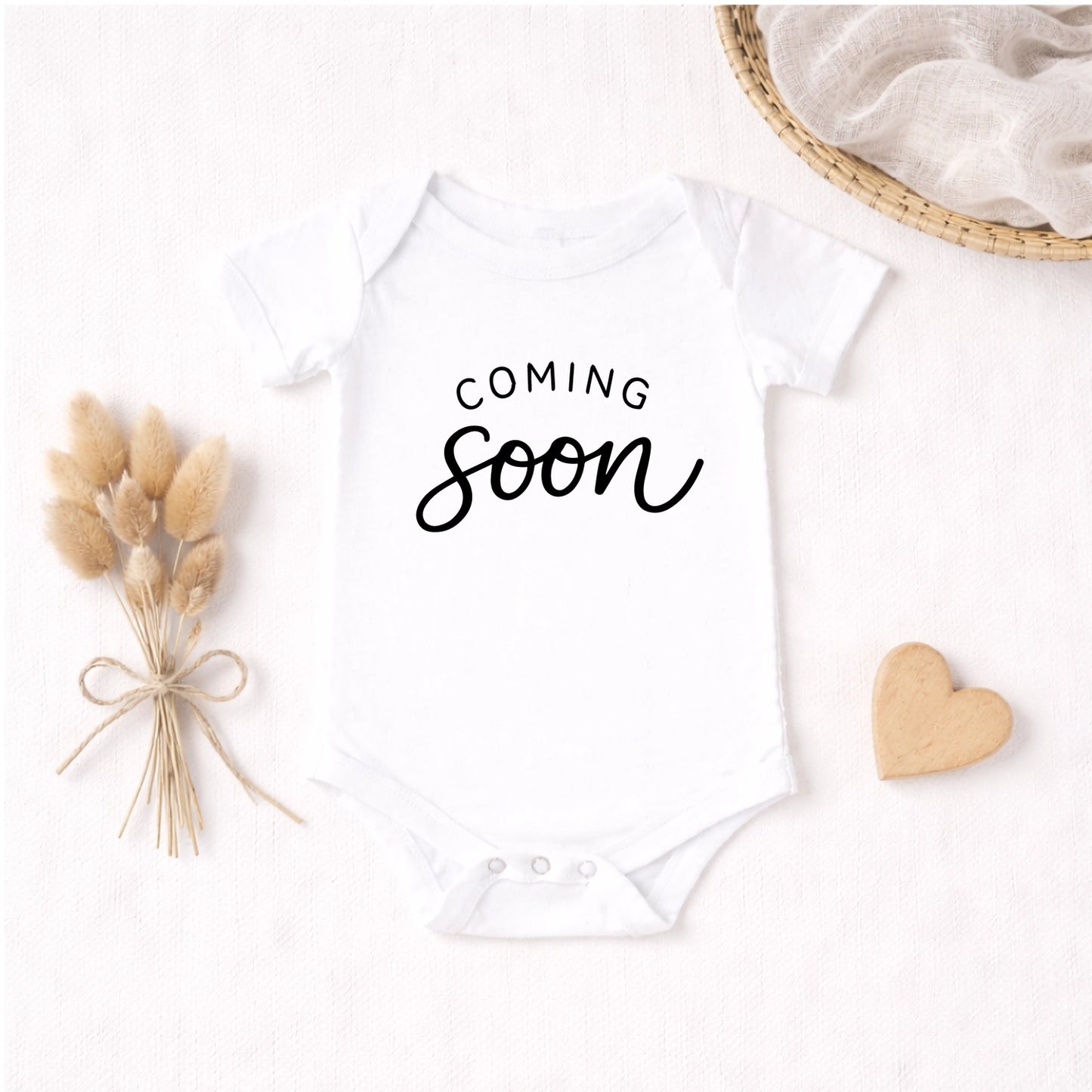 Coming Soon Onesie, Pregnancy Announcement Gift To Family