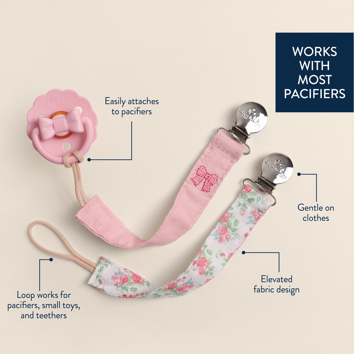Itzy Clip™ - Fabric Pacifier Strap