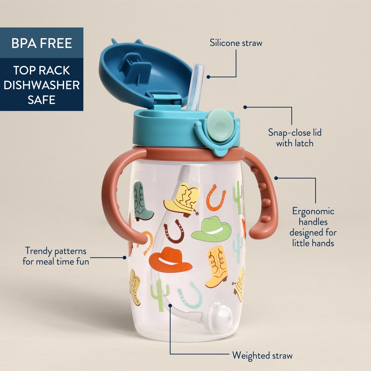 Itzy Sips™ - Straw Cup with Snap-Close Lid