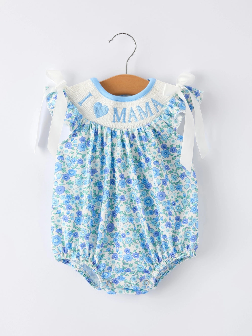 “I ❤ Mama" Baby Girls Romper