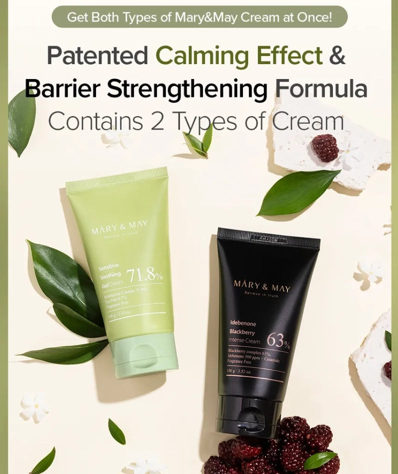 Mary & May Soothing Gel Cream Idebenone Blackberry Set