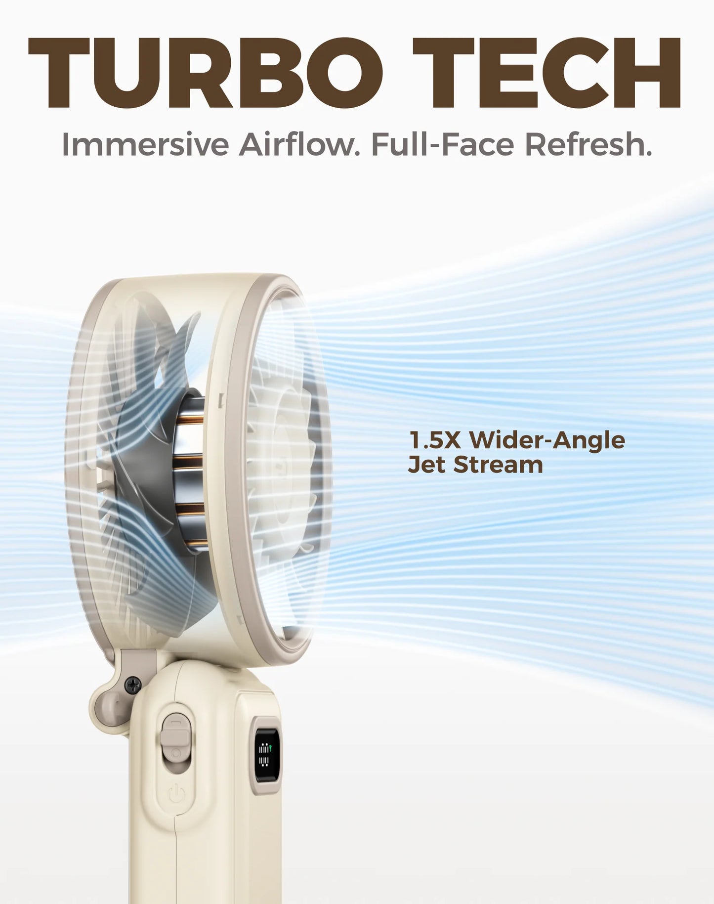 Diveblues Fanzy 7.4m/s 4-in-1 Rechargeable Turbo Handheld Fan