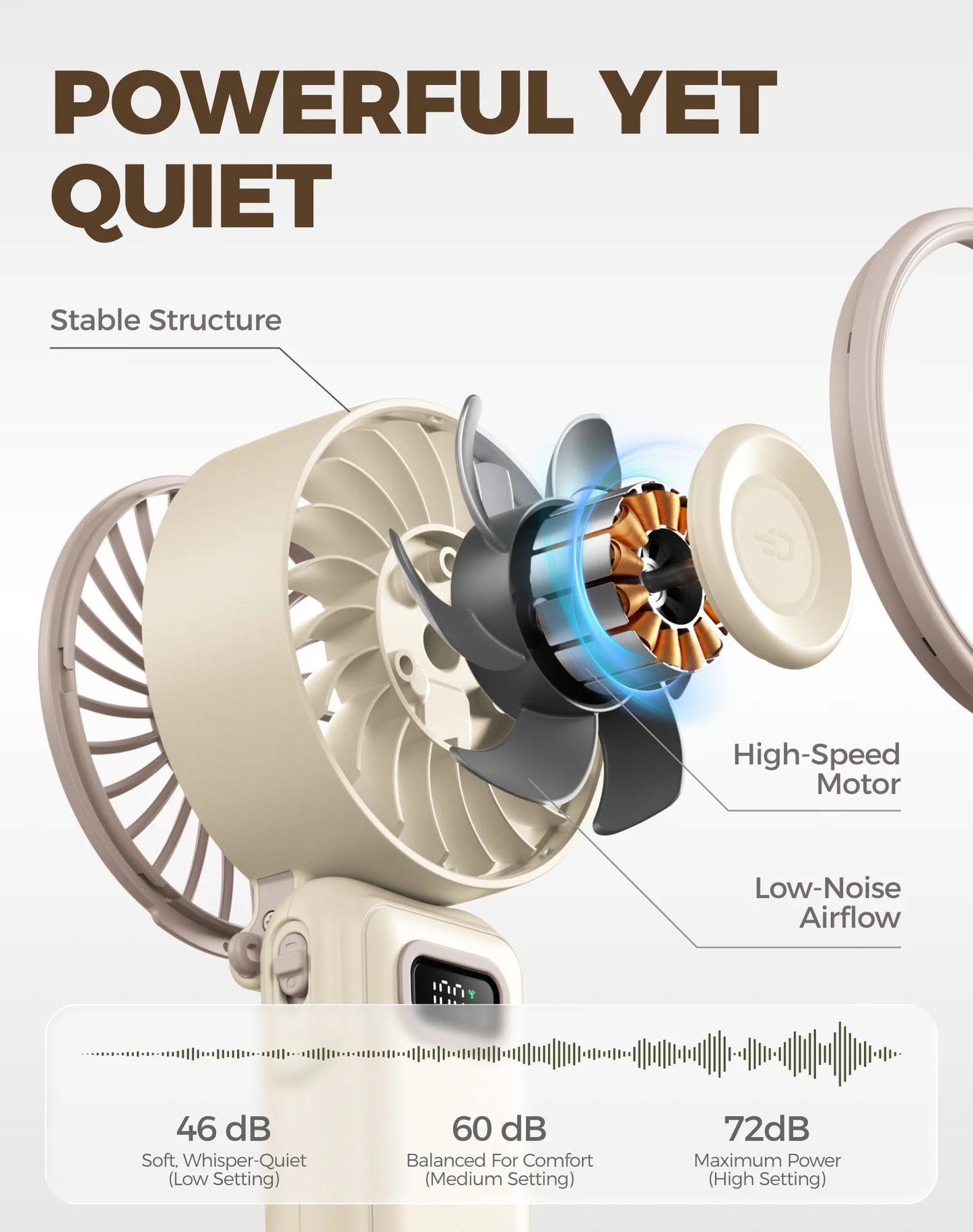 Diveblues Fanzy 7.4m/s 4-in-1 Rechargeable Turbo Handheld Fan