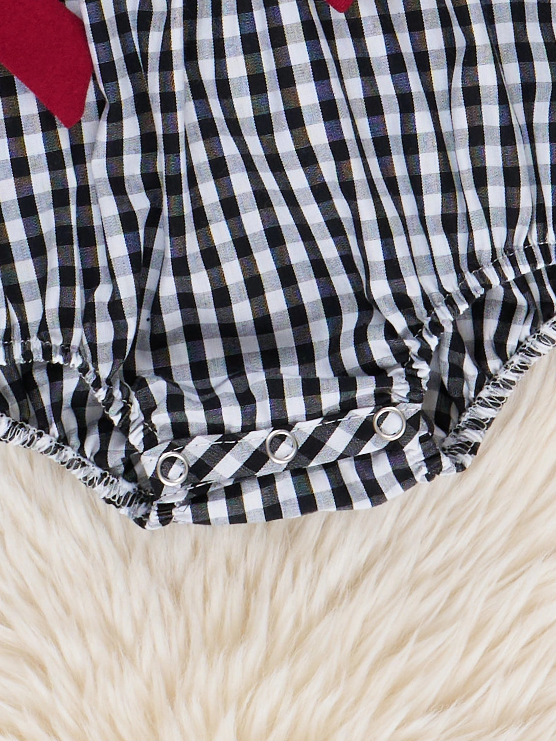 South Carolina Smocked Gingham Bubble Romper