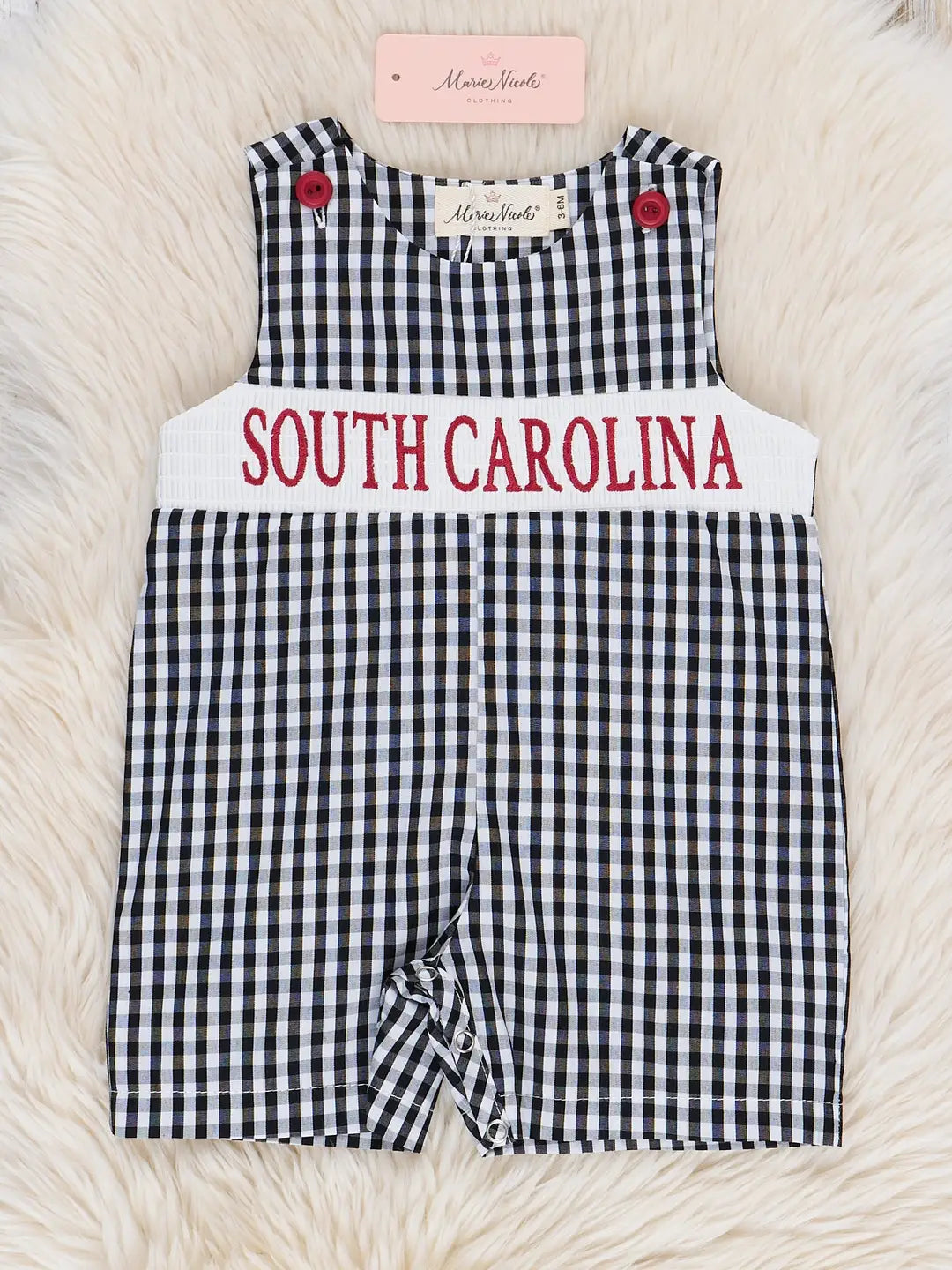 South Carolina Smocked Gingham Jon Jon