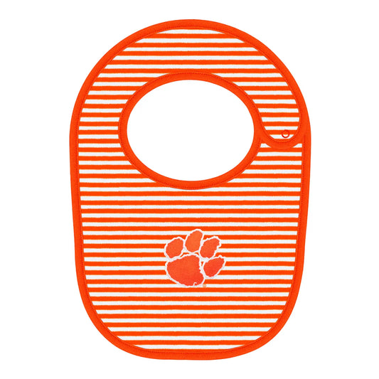Clemson Tigers Newborn Striped Bib