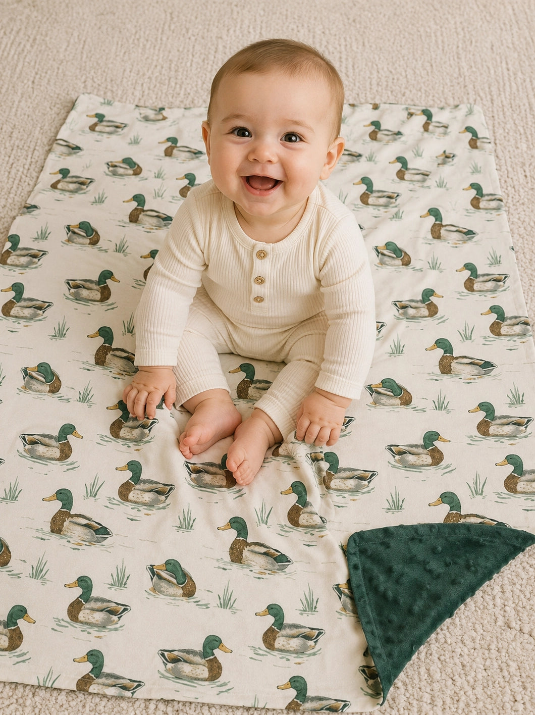 Mallard Duck Bamboo Minky Blanket