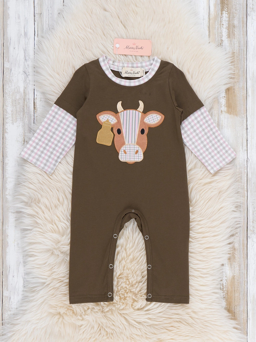 Cattle Ranch Layered Sleeve Romper