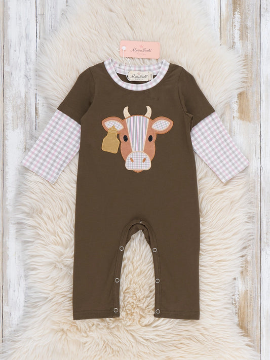 Cattle Ranch Layered Sleeve Romper