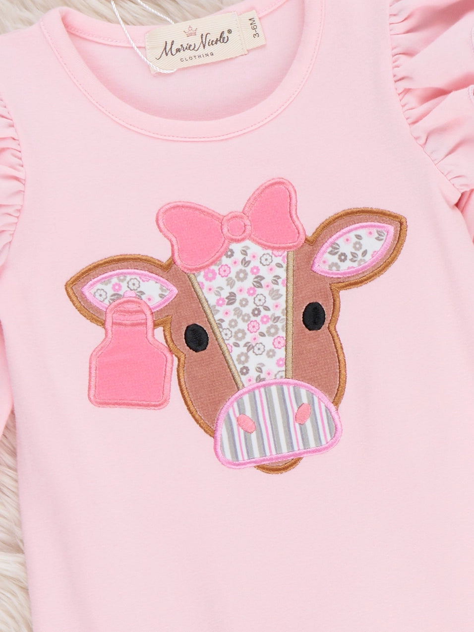 Floral Cow Cutie Ruffle Romper