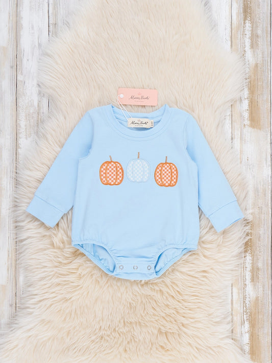 Pumpkin Patch Days Embroidered Bubble Romper