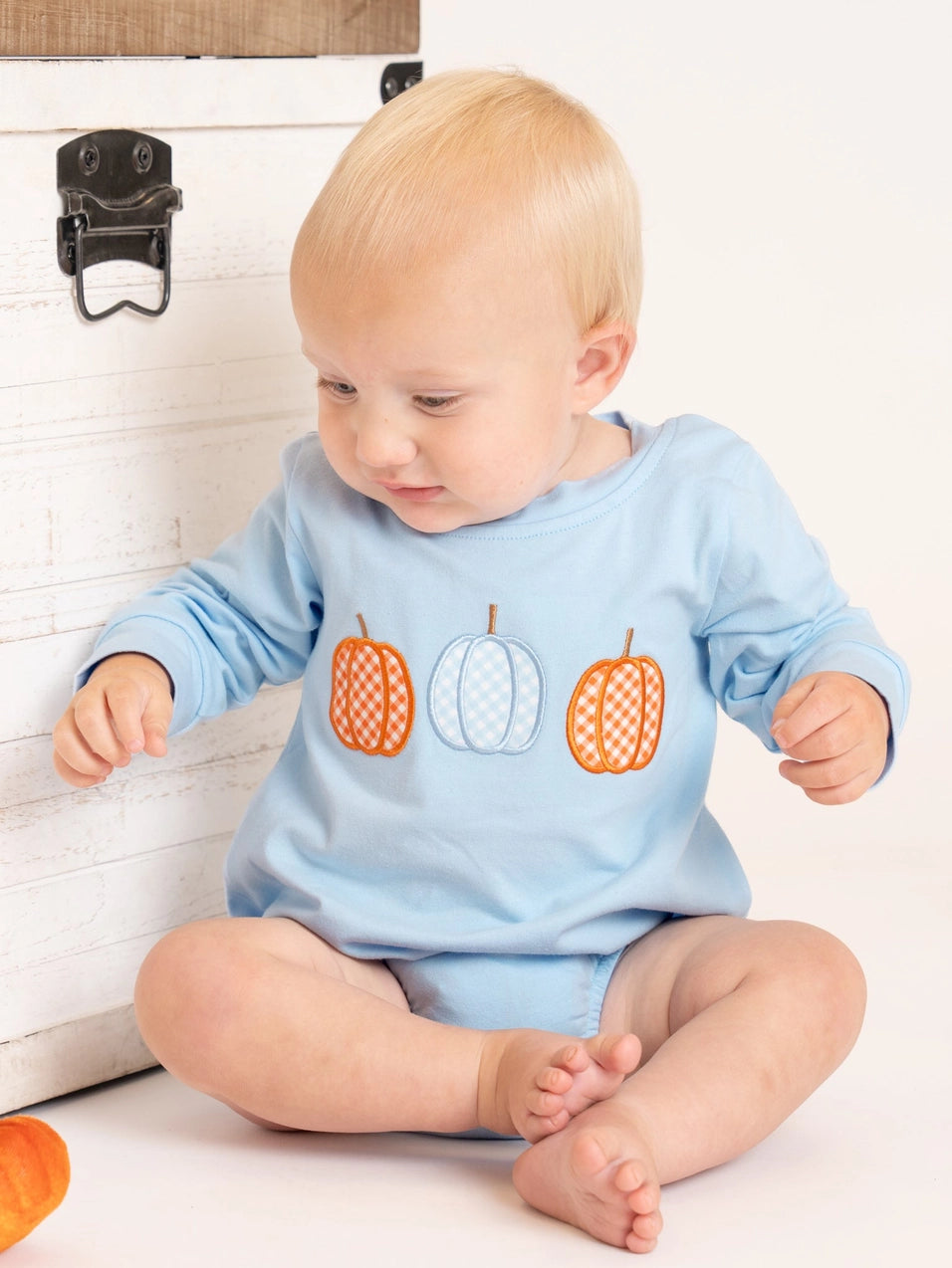 Pumpkin Patch Days Embroidered Bubble Romper